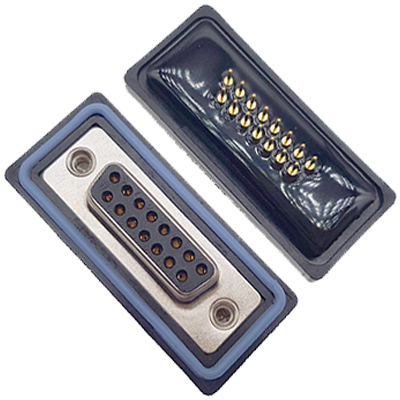 D-SUB-15P母頭180度插板式防水車針4.0mm(Z)卯釘 卯後殼 D-SUB-15P母頭180度插板式防水車針4.0mm(Z)卯釘 卯後殼